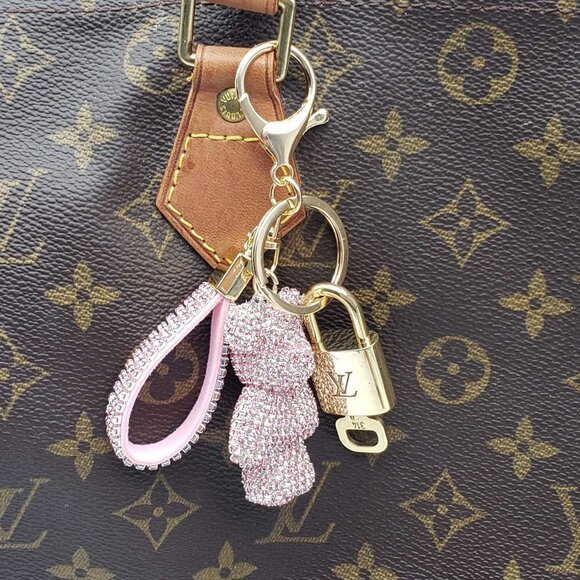 100% Auth Louis Vuitton Lock & Key with unbranded Bagcharm, Keycharm, Keychain - Picture 6 of 6